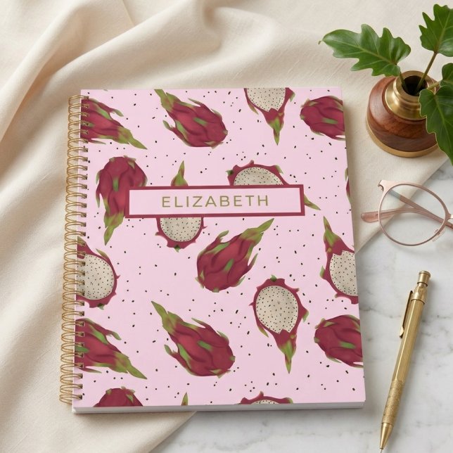 Dragon Fruit Pattern Tropical Personalized Custom  Planner (Creator Uploaded)