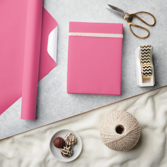 Dragon Fruit Pink Solid Colour Wrapping Paper (Crafts)
