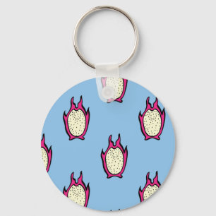 Dragon Fruit: Vintage Ink Drawing. Keychain