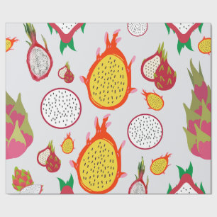 Dragon fruit white and yellow fleshed  wrapping paper