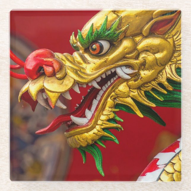 Dragon  glass coaster (Front)