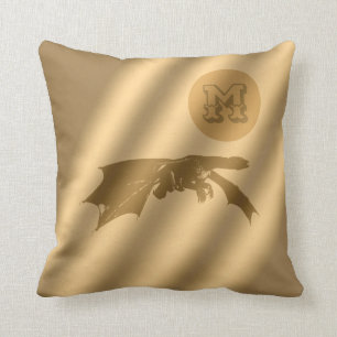 Dragon Gold Luxury Monogram Throw Pillow