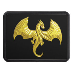 Dragon Golden Wyvern Trailer Hitch Cover