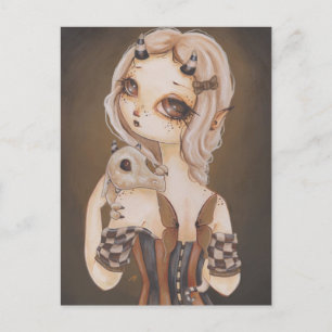 Dragon gothic fairy fantasy art postcard