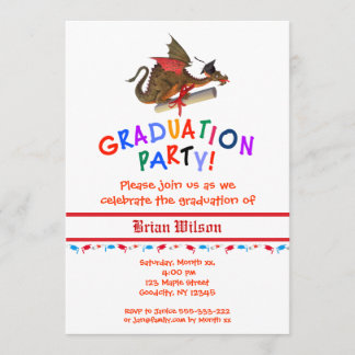 Dragon Graduation Celebration Invitation