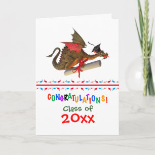 Dragon Graduation Congratulations Card