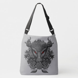 Dragon Grayscale Crossbody Bag