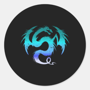 Dragon Green Colour Medieval Fantasy Creature Classic Round Sticker