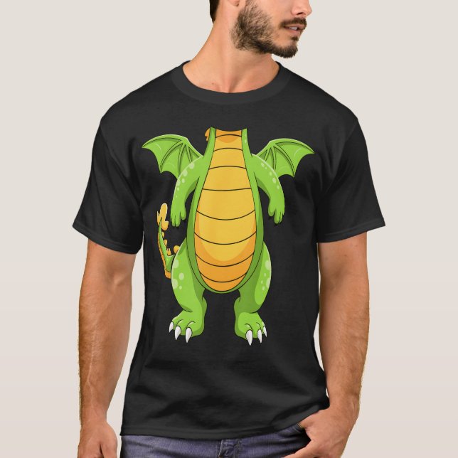 Dragon Green Dragon - creative T-Shirt (Front)