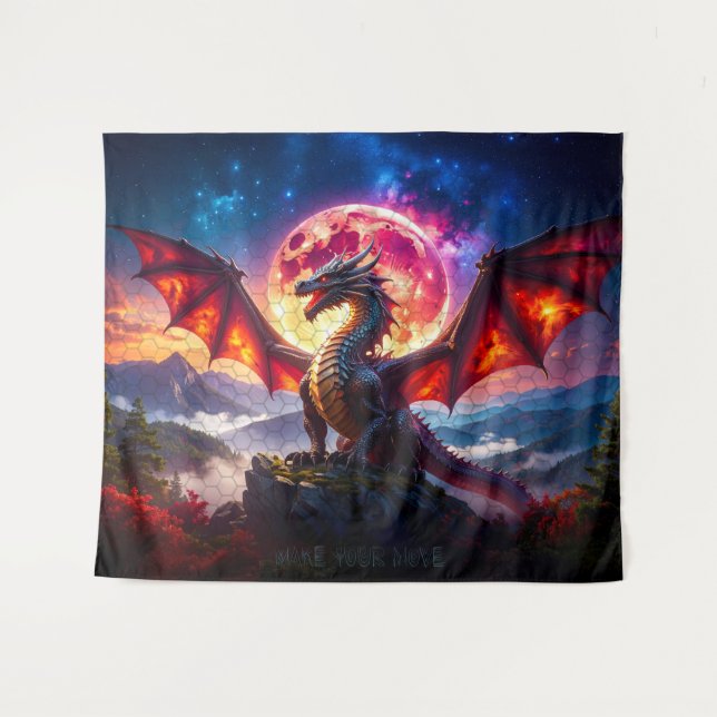 Dragon Grid 001 Tapestry (Front (Horizontal))