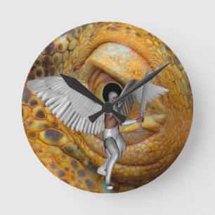 Dragon Guardian Round Clock