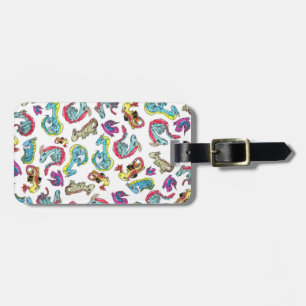Dragon Gymnastics - A Playful Pattern - Blue Luggage Tag