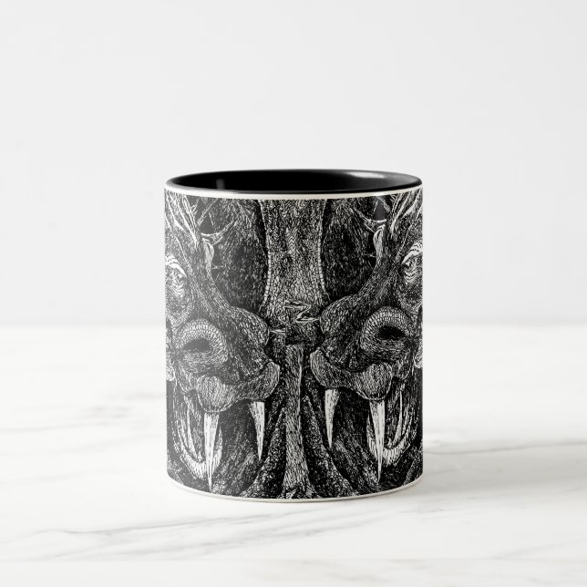 Dragon head two-tone mug (Center)