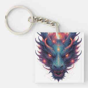 Dragon Head With Fierce Eyes Keychain