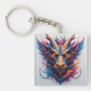 Dragon Head With Fierce Eyes Keychain