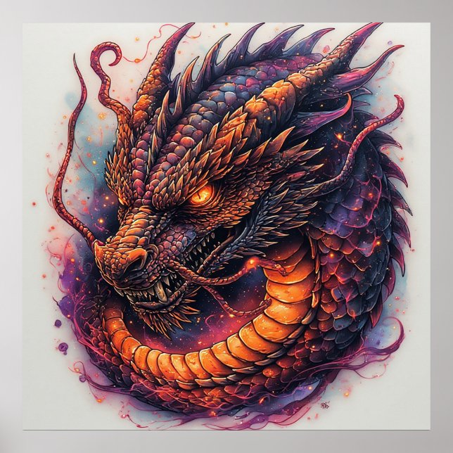 Dragon Head With Fierce Eyes Poster (Front)