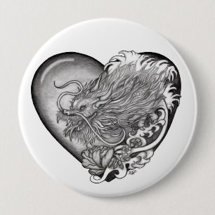 Dragon Heart 4 Inch Round Button