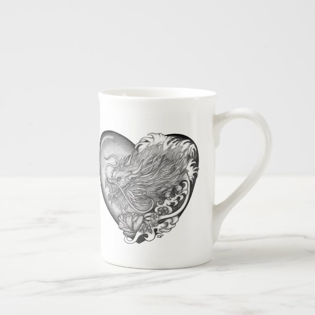 Dragon Heart Bone China Mug (Right)