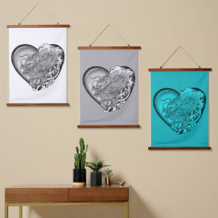 Dragon Heart Hanging Tapestry