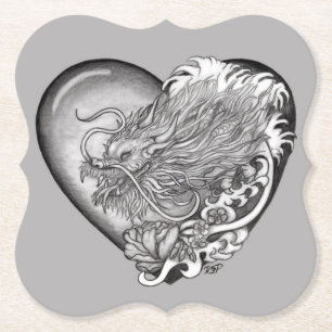 Dragon Heart Paper Coaster