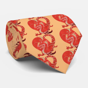 Dragon Heart Valentine Chinese Year of the Dragon Tie
