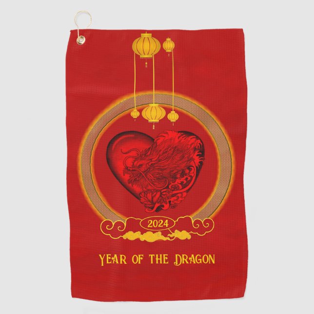 Dragon Heart , Year of the Dragon Golf Towel (Front)