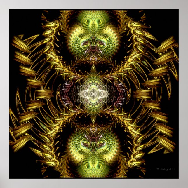 Dragon Hour Fractal Art Poster / Print (Front)
