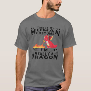 Dragon Human Costume Fire Breathing Magical Wings T-Shirt