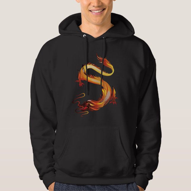 Dragon I Fire Dragon I Children Dragon Fantasy Uni Hoodie (Front)