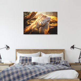 Dragon Iguana nom Fred Wrapped toile