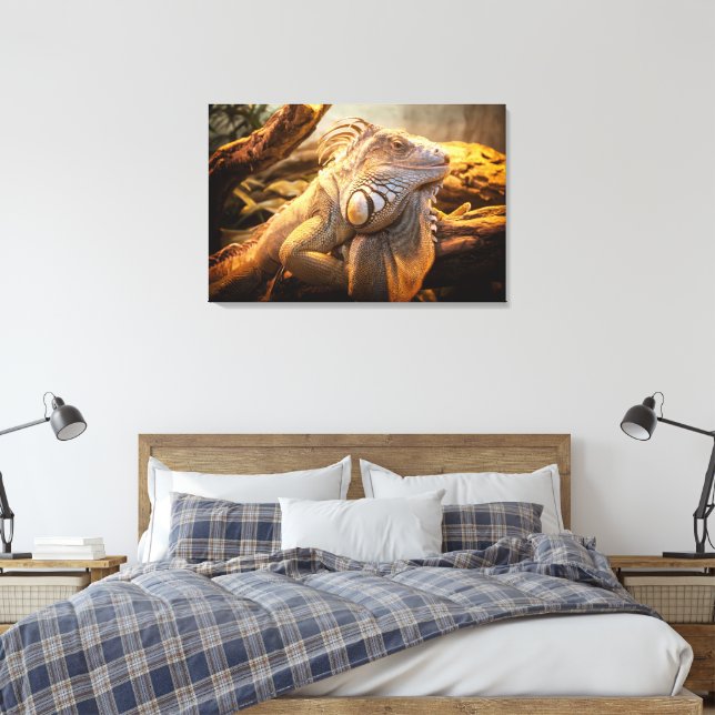 Dragon Iguana nom Fred Wrapped toile (Insitu(Chambre))