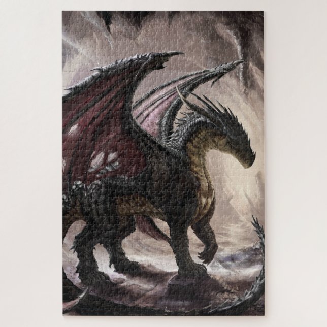 Dragon In Cave Jigsaw Puzzle (Vertical)