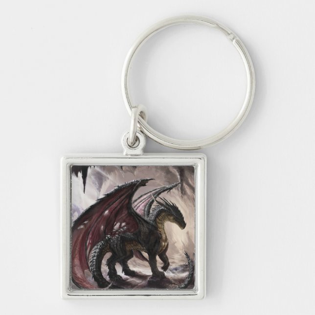 Dragon In Cave Keychain (Front)