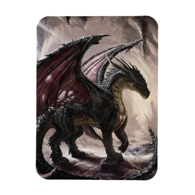 Dragon In Cave Magnet (Vertical)