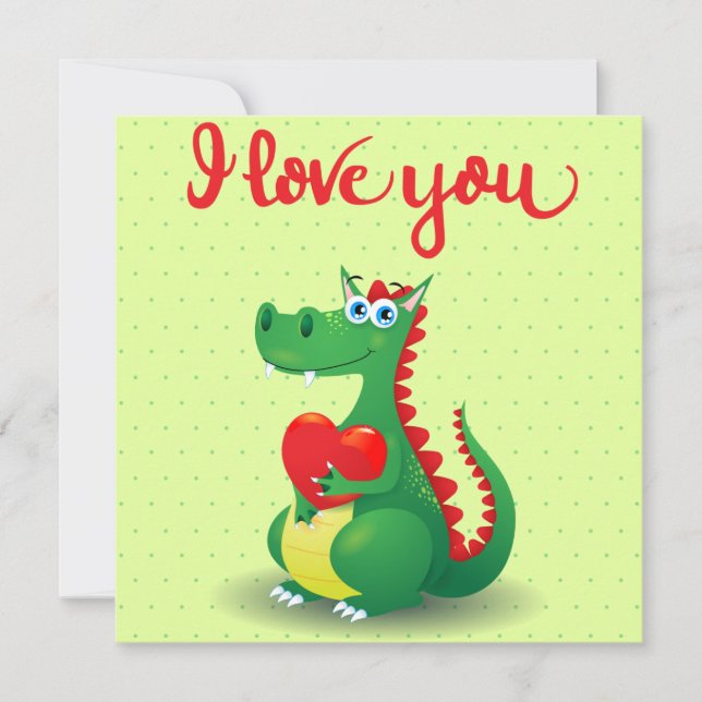 Dragon in Love Invitation (Front)