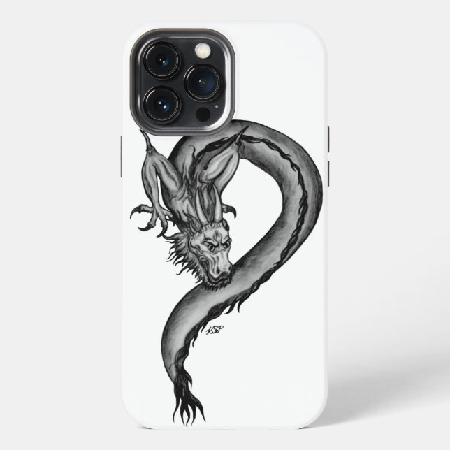 Dragon in Tattoo Style iPhone Case (Back)
