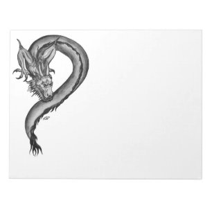 Dragon in Tattoo Style Notepad