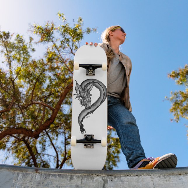 Dragon in Tattoo Style Skateboard (Outdoor 1)