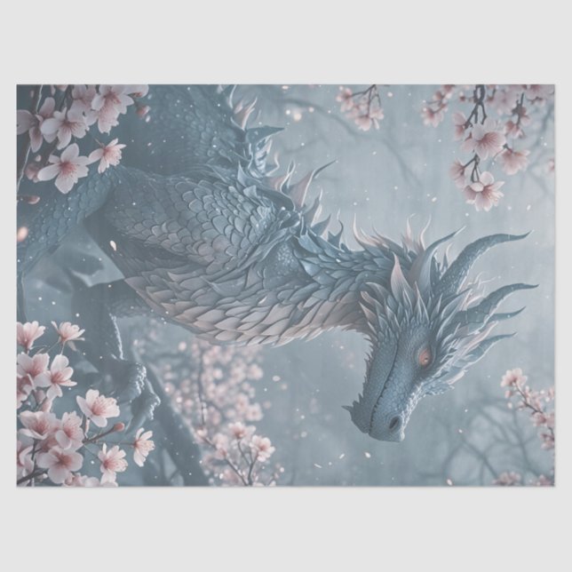 Dragon in the garden tissue paper (Front)