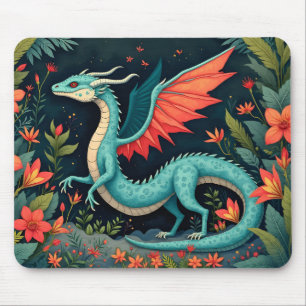 Dragon in the Jungle Mouse Pad