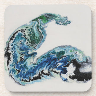“Dragon in the Waves – Abstract Ocean Energy Bever Coaster