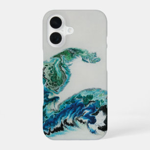 Dragon in the Waves – Abstract Ocean Energy iPhone 16 Case