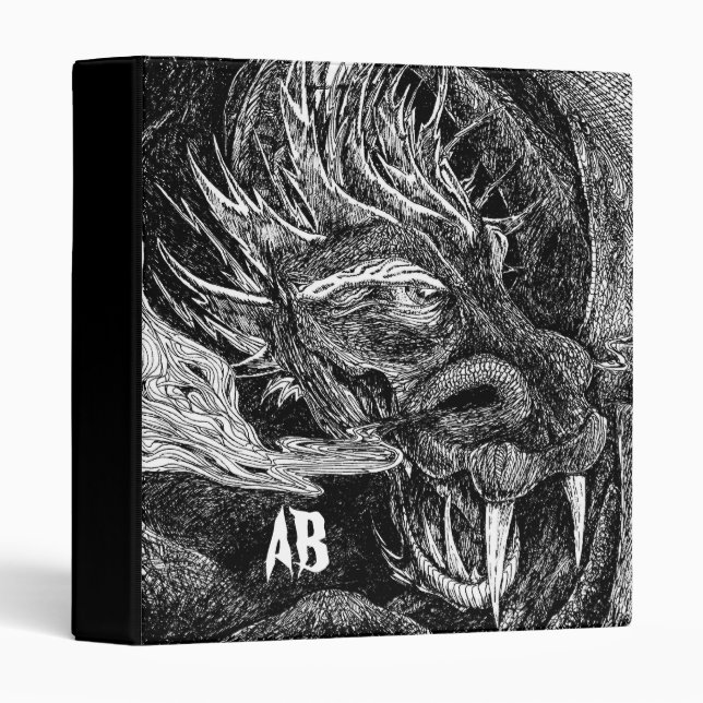 Dragon 'initials' binder (Front/Spine)