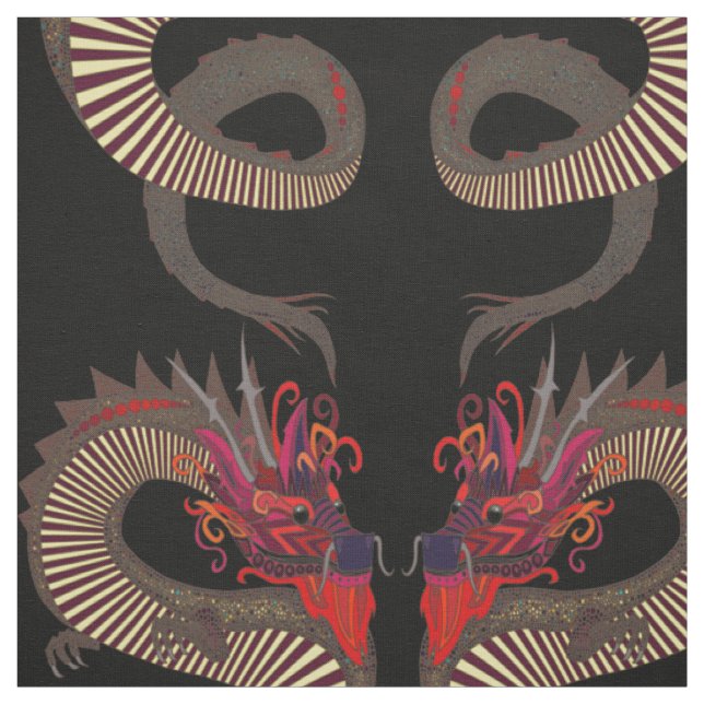 dragon ink fabric (Swatch)