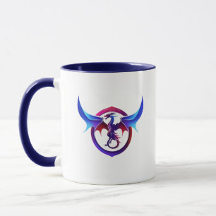 Dragon Ink: Tattoo-Style Tea Cup Design