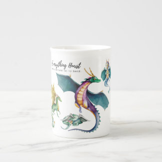 Dragon is a reptile-like legendary bone china mug