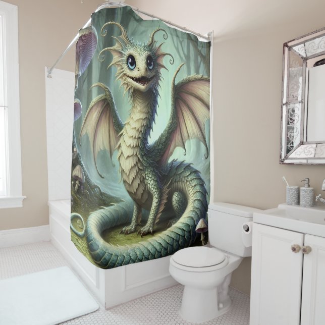 Dragon Jabberwocky Cute Fantasy Creature Art (In Situ)