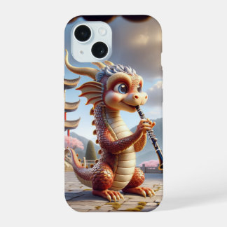 Dragon jouant coque iphone clarinette