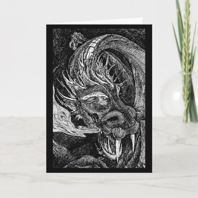 Dragon "Joyeux anniversaire" carte de voeux fronti (Devant)