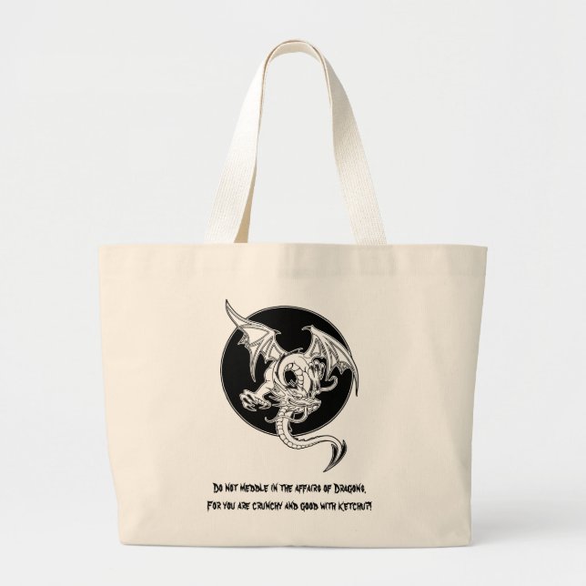 Dragon Ketchup 1 Large Tote Bag (Front)